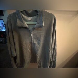 PINK Victoria's Secret Gree Zip Up Sweater